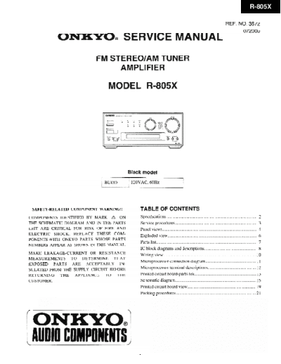 ONKYO hfe onkyo r-805x service en  ONKYO Audio R-805X hfe_onkyo_r-805x_service_en.pdf