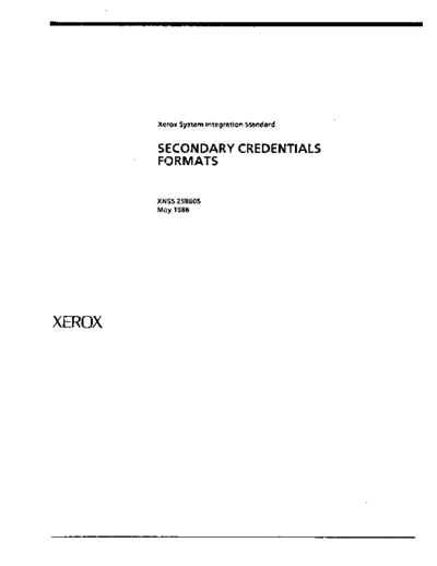 xerox SNSS258605 secondaryCredent  xerox xns SNSS258605_secondaryCredent.pdf