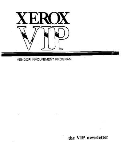 xerox Vendor Involvement Newsletter 1984-85  xerox 820 Xerox_Vendor_Involvement_Newsletter_1984-85.pdf