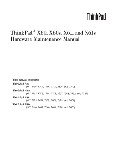 LENOVO thinkpad x60 x60s x61 x61s  LENOVO Laptop thinkpad x60 x60s x61 x61s.pdf