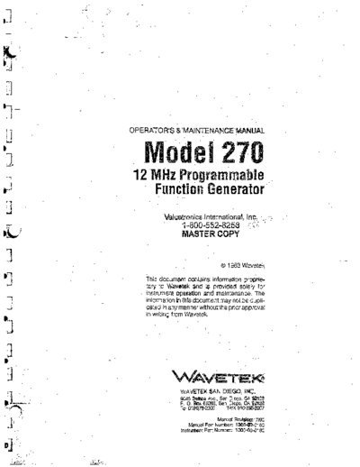 Wavetek WAV 270 Operation  Wavetek WAV 270 Operation.pdf