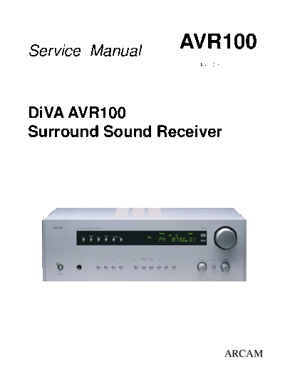 ARCAM hfe   diva avr100 service  ARCAM DiVA AVR100 hfe_arcam_diva_avr100_service.pdf