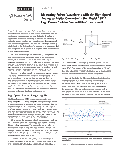 Keithley 2651AHighSpeedADC AppNote  Keithley 2651A 2651AHighSpeedADC_AppNote.pdf