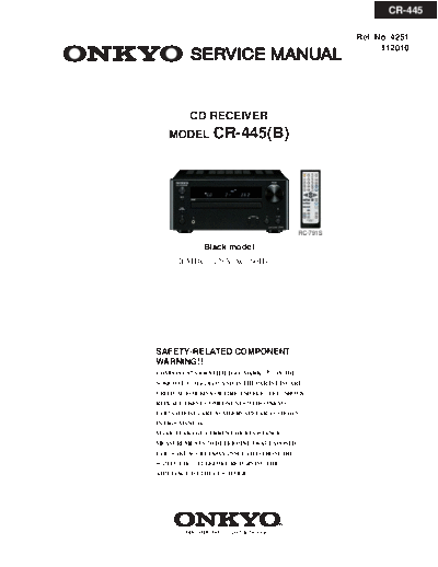 ONKYO hfe onkyo cr-445 service en  ONKYO Audio CR-445 hfe_onkyo_cr-445_service_en.pdf