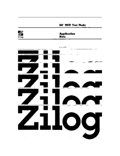 zilog Z8_MCU_Test_Mode_Jun82  zilog z8 Z8_MCU_Test_Mode_Jun82.pdf