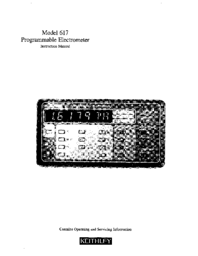 Keithley Keithley 617 Electrometer 617 901 01G  Keithley 617 Keithley_617_Electrometer_617_901_01G.pdf