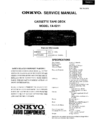 ONKYO hfe onkyo ta-6211 service  ONKYO Audio TA-6211 hfe_onkyo_ta-6211_service.pdf