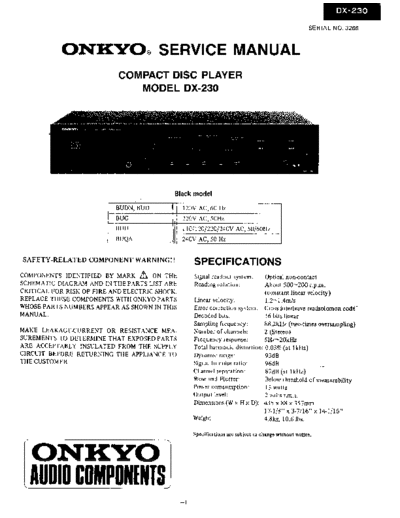 ONKYO hfe onkyo dx-230 service en  ONKYO Audio DX-230 hfe_onkyo_dx-230_service_en.pdf