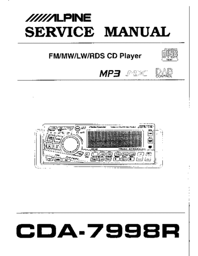 ALPINE CDA-7998R  ALPINE Car Audio CDA-7998R Alpine  CDA-7998R.pdf