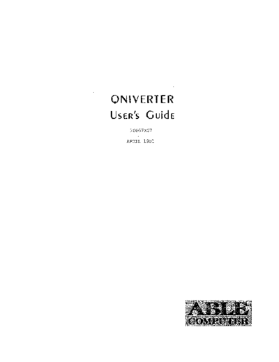 able Able QniverterManual  . Rare and Ancient Equipment able Able_QniverterManual.pdf