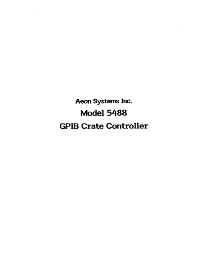 aeon Systems Model 5488  . Rare and Ancient Equipment aeon Aeon_Systems_Model_5488.pdf