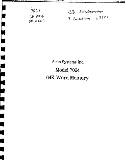 aeon Aeon Systems Model 7064  . Rare and Ancient Equipment aeon Aeon_Systems_Model_7064.pdf