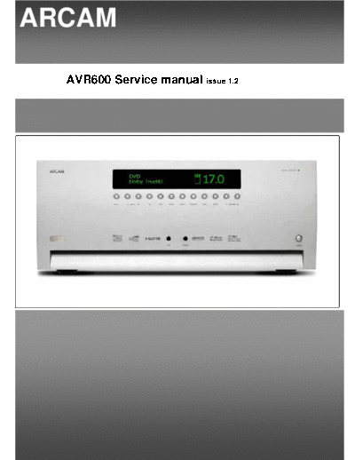 ARCAM Arcam-AVR600-avr-sm  ARCAM AVR600 Arcam-AVR600-avr-sm.pdf