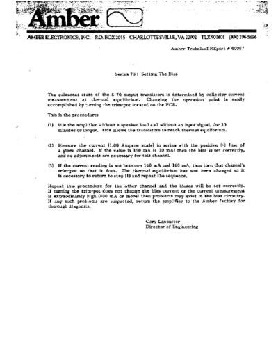 AMBER hfe amber series 70 service bulletins  . Rare and Ancient Equipment AMBER Series 70 hfe_amber_series_70_service_bulletins.pdf