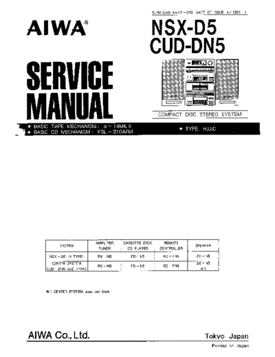 AIWA aiwa nsx-d5 cud-dn5 sm  AIWA Audio CUD-DN5 aiwa_nsx-d5_cud-dn5_sm.pdf