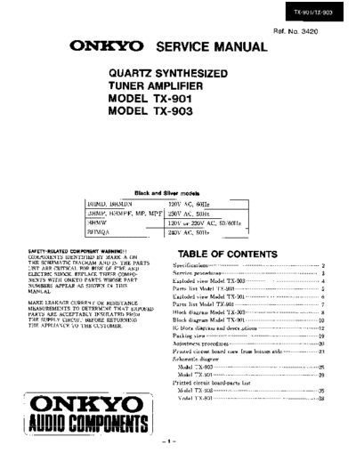 ONKYO hfe onkyo tx-901 903 service en  ONKYO Audio TX-901 hfe_onkyo_tx-901_903_service_en.pdf