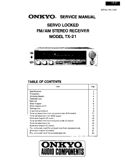 ONKYO hfe onkyo tx-21 service  ONKYO Audio TX-21 hfe_onkyo_tx-21_service.pdf