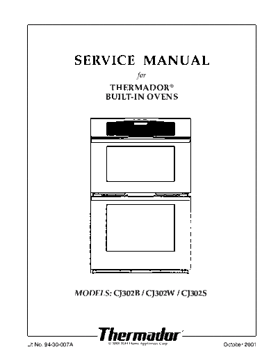 Thermador 94-30-007A Thermador CJ302 Built-In Oven  Thermador 94-30-007A Thermador CJ302 Built-In Oven.pdf
