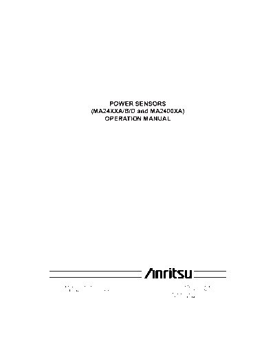 Anritsu ANRITSU MA24XXA B D Operations Manual  Anritsu ANRITSU MA24XXA B D Operations Manual.pdf