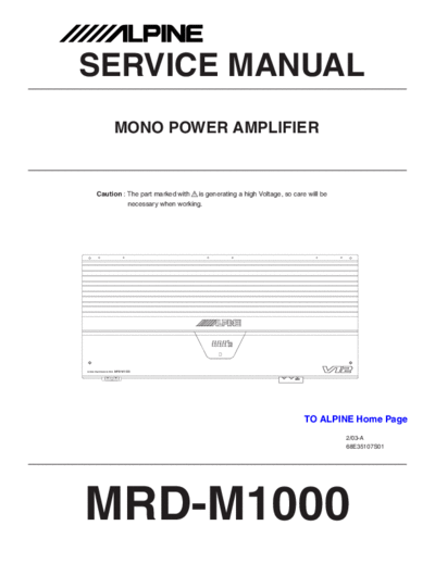 ALPINE MRD-M1000  ALPINE Car Audio MRD-M1000 MRD-M1000.pdf