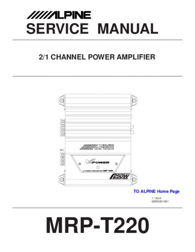 ALPINE manual servico amplificador alpine mrp t220  ALPINE Car Audio MRP-T220 manual_servico_amplificador_alpine_mrp_t220.pdf