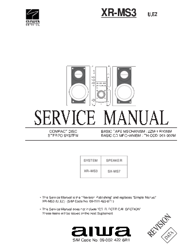 AIWA hfe aiwa xr-ms3 service en  AIWA Audio XR-MS3 hfe_aiwa_xr-ms3_service_en.pdf