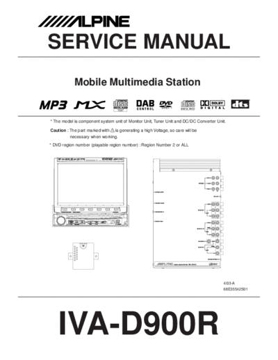 ALPINE hfe   iva-d900r service en  ALPINE Car Audio IVA-D900 hfe_alpine_iva-d900r_service_en.pdf