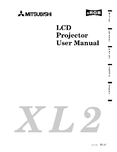 MITSUBISHI manual xl2u  MITSUBISHI Projector XL2U manual_xl2u.pdf