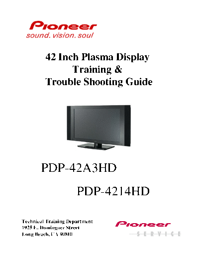 Pioneer Pioneer PDP-42A3HD PDP-4214HD [TM]  Pioneer Monitor Pioneer_PDP-42A3HD_PDP-4214HD_[TM].pdf