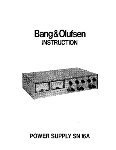 Bang & Olufsen SN16A (en)  Bang & Olufsen SN16(A) - Power Supply SN16A (en).pdf