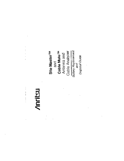 Anritsu Site Master & Cable Mate Guide  Anritsu ANRITSU Site Master & Cable Mate Guide.pdf