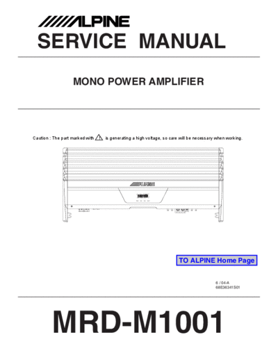 ALPINE MRD-M1001+Car+Power+Amplif  ALPINE Car Audio MRD-M1001 MRD-M1001+Car+Power+Amplif.pdf