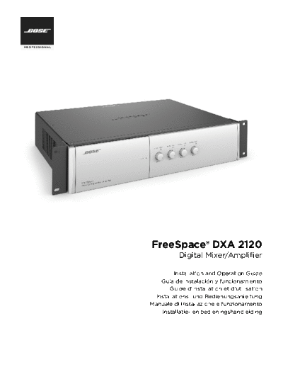 BOSE DXA2120 manual  BOSE Audio DXA2120 DXA2120_manual.pdf