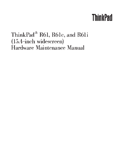 LENOVO thinkpad r61 r61e r61i widescreen  LENOVO Laptop thinkpad r61 r61e r61i widescreen.pdf