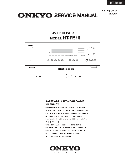 ONKYO hfe onkyo ht-r510 service  ONKYO Audio HT-R510 hfe_onkyo_ht-r510_service.pdf