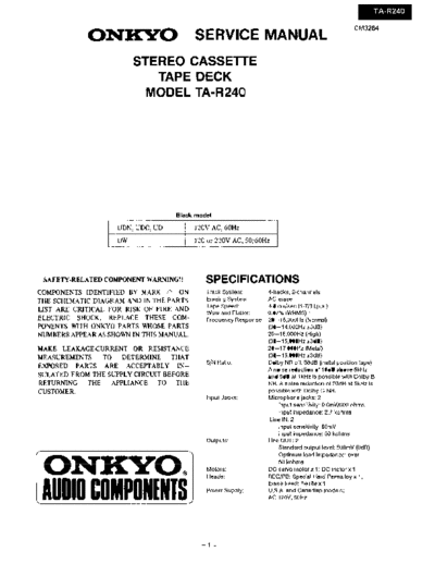 ONKYO hfe onkyo ta-r240 service  ONKYO Audio TA-R240 hfe_onkyo_ta-r240_service.pdf