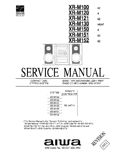 AIWA aiwa cd stereo system xr-m100-m120-m121-m130-m150-m151-m152 parts   service 608  AIWA Audio aiwa_cd_stereo_system_xr-m100-m120-m121-m130-m150-m151-m152_parts___service_608.pdf