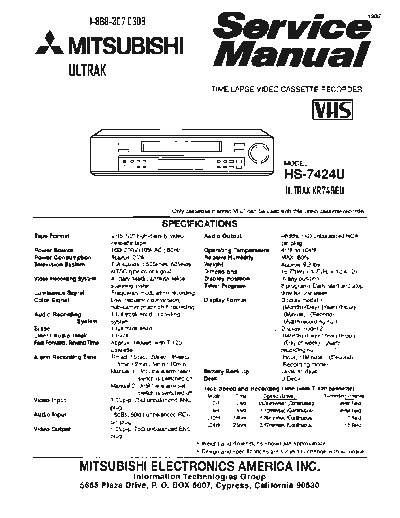 MITSUBISHI hfe   hs-7424u service en  MITSUBISHI Video HS-7424U hfe_mitsubishi_hs-7424u_service_en.pdf