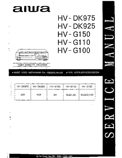 AIWA HV-DK925 DK975 G100 G110 G150  AIWA Video HV-DK925 HV-DK925_DK975_G100_G110_G150.pdf