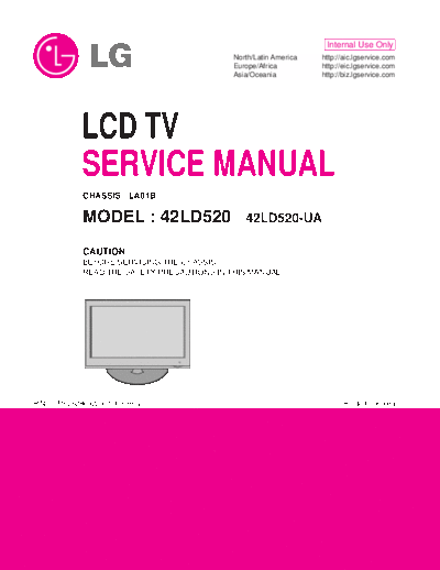 LG lg 42ld520-ua chassis la01b  LG LCD 42LD520 chassis LA01B lg_42ld520-ua_chassis_la01b.pdf