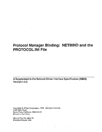 3Com 6404-00 Protocol Manager Binding NETBIND 1988  3Com 6404-00_Protocol_Manager_Binding_NETBIND_1988.pdf