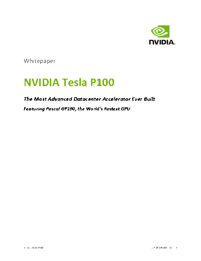 NVIDIA pascal-architecture-whitepaper  NVIDIA pascal-architecture-whitepaper.pdf