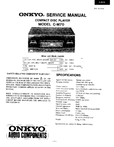 ONKYO hfe   c-m70 service en  ONKYO Audio C-M70 hfe_onkyo_c-m70_service_en.pdf