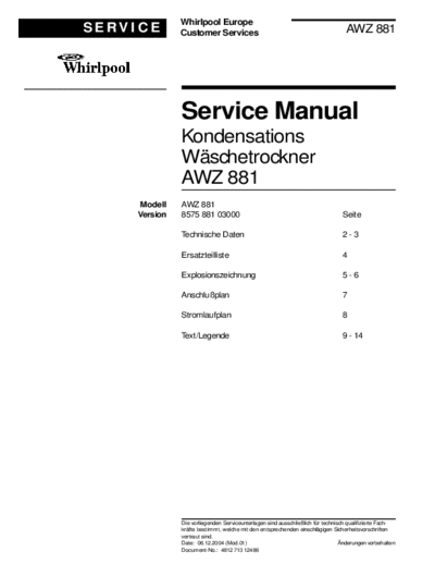 WHIRLPOOL whirlpool awz 881  WHIRLPOOL AWZ881 whirlpool_awz_881.pdf