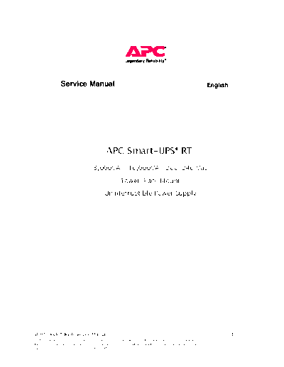 APC apc smart-ups rt3000 rt10000  APC SMART-UPS RT3000 RT10000 apc_smart-ups_rt3000_rt10000.pdf