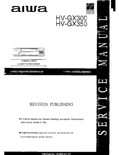 AIWA HV-GX300 HV-GX350 VCR sm  AIWA Video HV-GX300 AIWA_HV-GX300_HV-GX350_VCR_sm.pdf