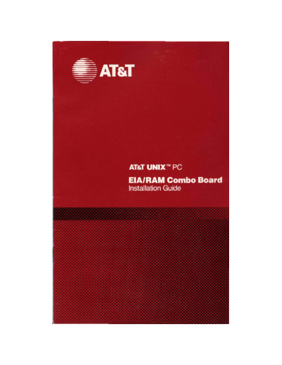 AT&T 999-300-193IS EIA RAM Combo Card Installation 1985  AT&T 3b1 999-300-193IS_EIA_RAM_Combo_Card_Installation_1985.pdf