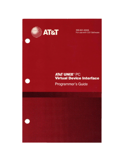 AT&T 999-801-305IS ATT UNIX PC Virtual Device Interface Programmers Guide 1985  AT&T 3b1 999-801-305IS_ATT_UNIX_PC_Virtual_Device_Interface_Programmers_Guide_1985.pdf