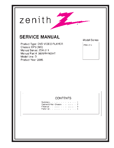 ZENITH hfe zenith zda311 service en  ZENITH Audio ZDA311 hfe_zenith_zda311_service_en.pdf