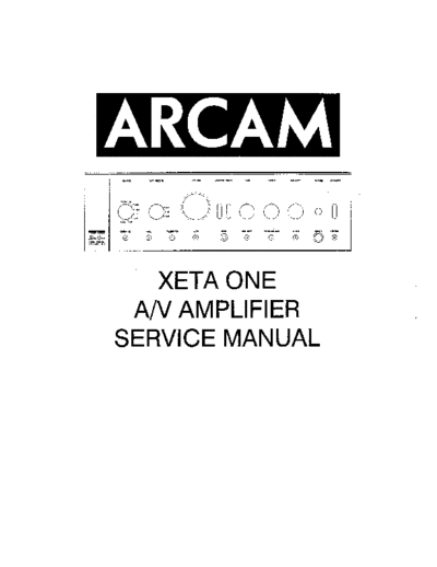 ARCAM hfe   xeta one service  ARCAM Xeta One hfe_arcam_xeta_one_service.pdf